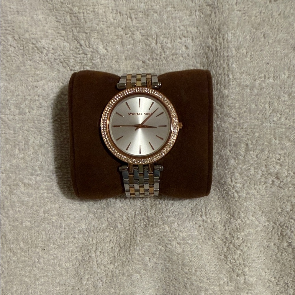 Michael Kors Two-Tone Silver and Rose Gold Watch